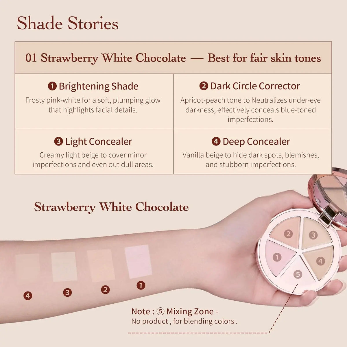 Flower Knows Sweetie Bear 4-Color Concealer Palette | Full Coverage