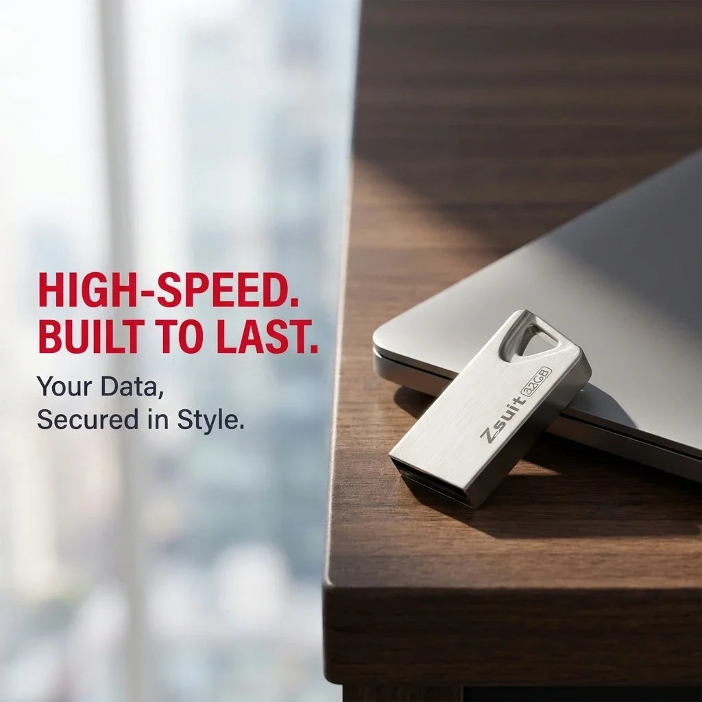 Z-Suit Metal USB Flash Drive 32GB 64GB 128GB Pendrive