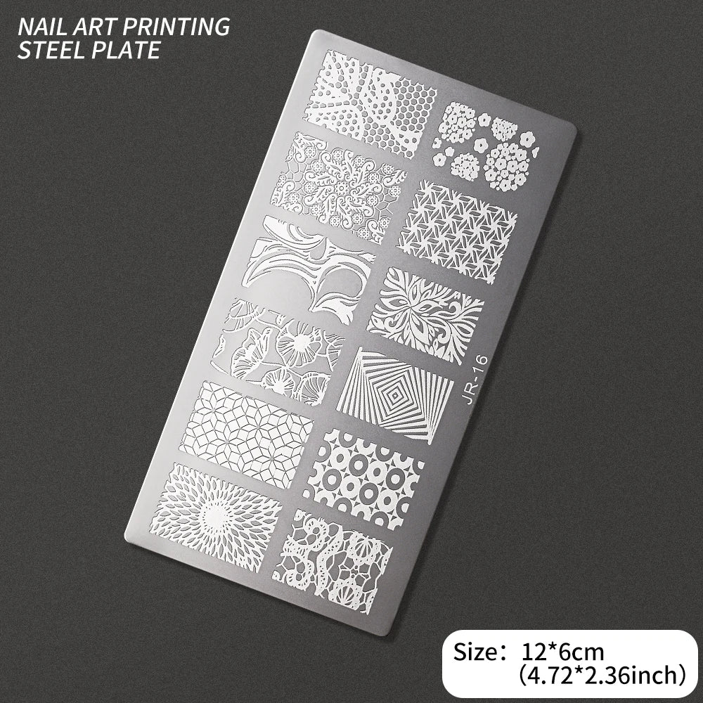 Nail Art Stamping Plate – Waves, Florals & Animal Designs