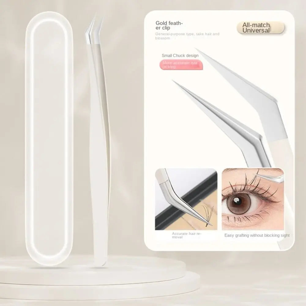 Anti-Static Eyelash Tweezers – Stainless Steel Lash Tool Eyelash Tweezers PRIMED -2