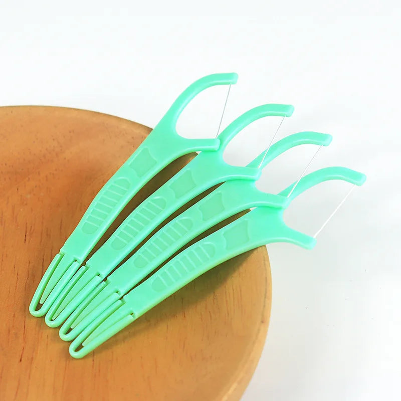100-Pack Mint Dental Floss Picks – Peppermint Flossers
