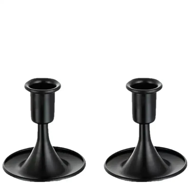 Vintage Metal Chamberstick Candle Holder – Teacup Ridged Design