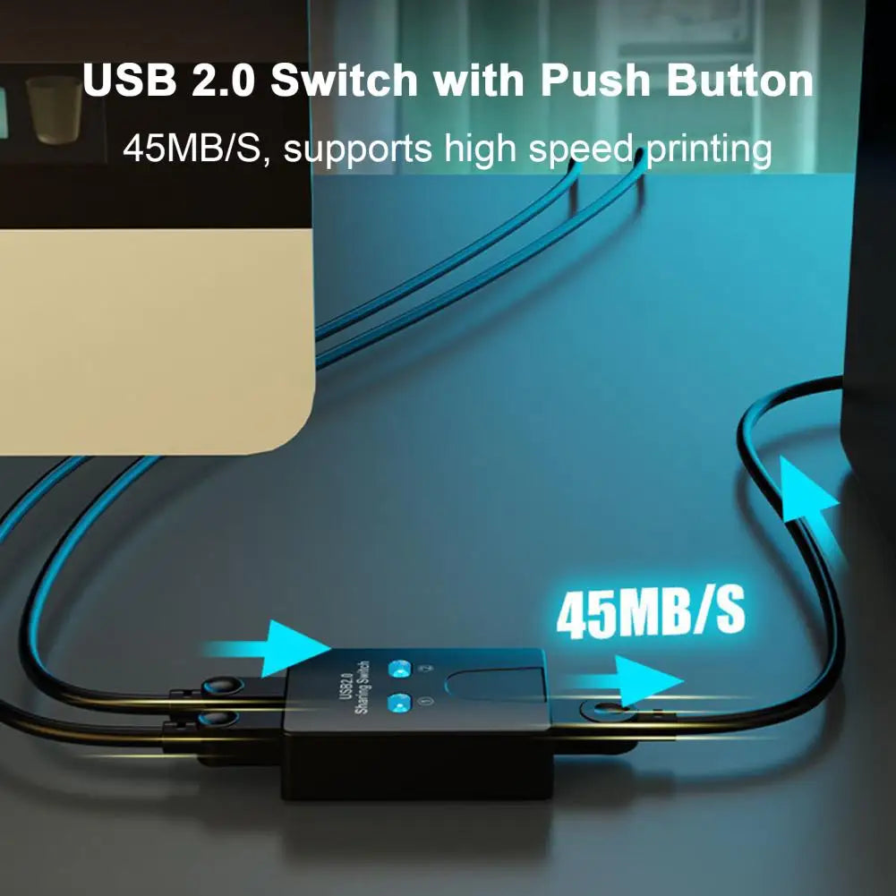 USB KVM Switch 2 In 1 Out | Share Keyboard, Mouse & Printer USB KVM Switch PRIMED