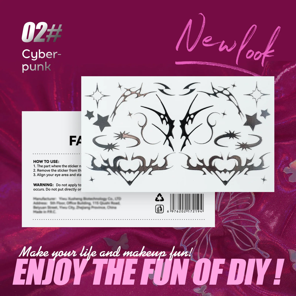 MLSMILE 3D Laser Face Tattoo Stickers | Eye Makeup Beauty