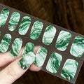 Shimmer Diamond Marble Full Cover Nail Gel Stickers – 16 Tips Nail Art Stickers PRIMED A1
