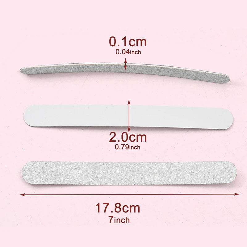 Nail File Set Metal Handle 100/180 Grit – 10 or 20 Pcs Nail File Set PRIMED