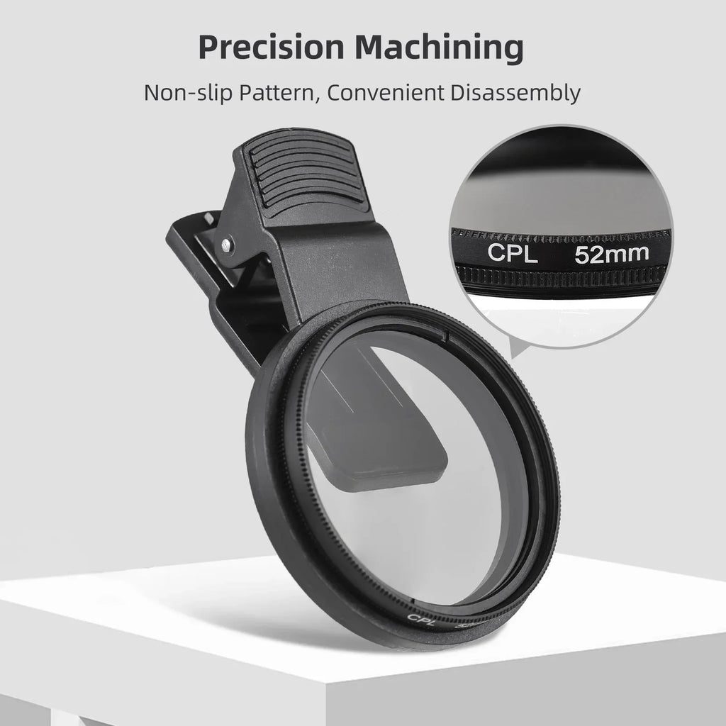 52mm CPL Filter Clip-On Lens for Smartphones | Maerknon Phone Camera Filter PRIMED