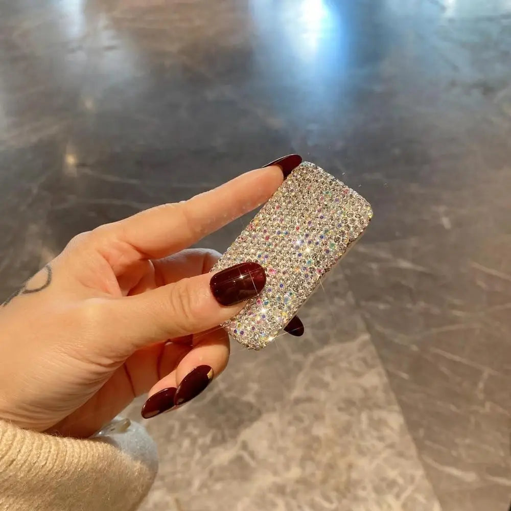 Rhinestone 3-Compartment Mini Pill Case | Portable Travel Organizer