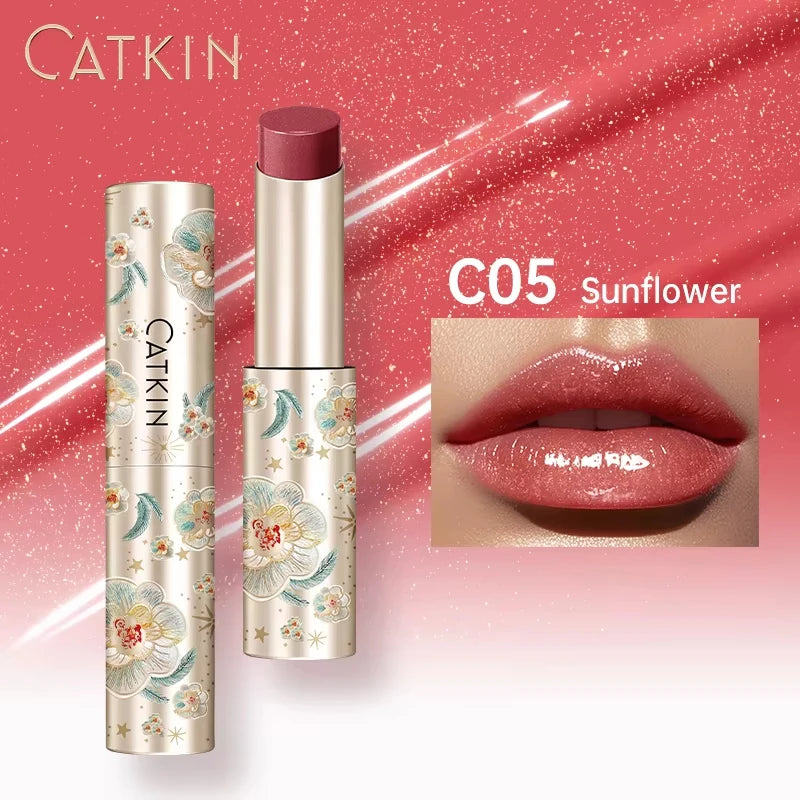 CATKIN Glossy Lip Balm – 12H Hydrating Tinted Lipstick Glossy Lip Balm PRIMED C05