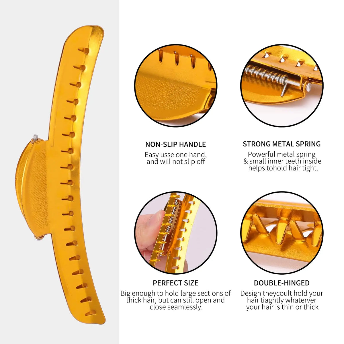 Metal Finger Wave Hair Clips – Aluminum Tip Styling Clamps 5pc Hair Styling Clips PRIMED
