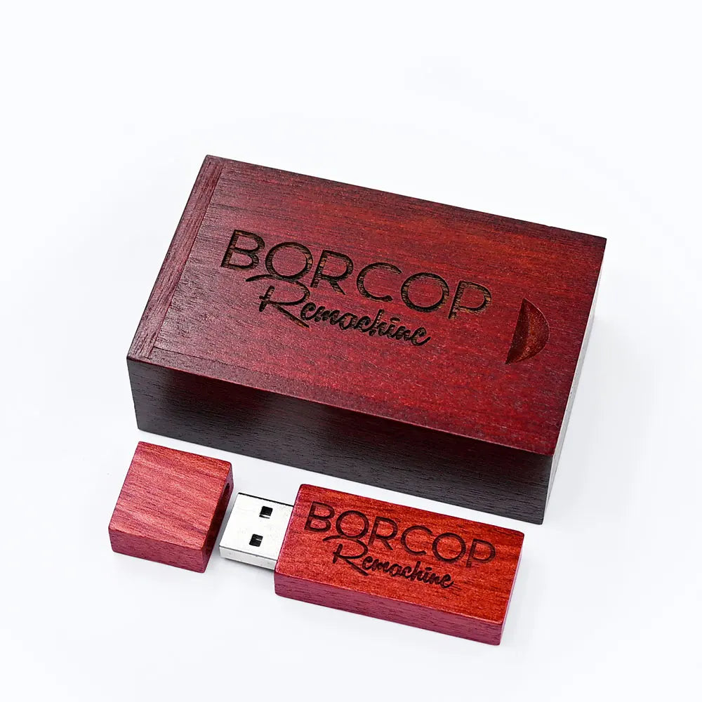 10-Pack Wooden Bamboo USB Flash Drives | Custom Logo & Gift Box USB Flash Drive PRIMED