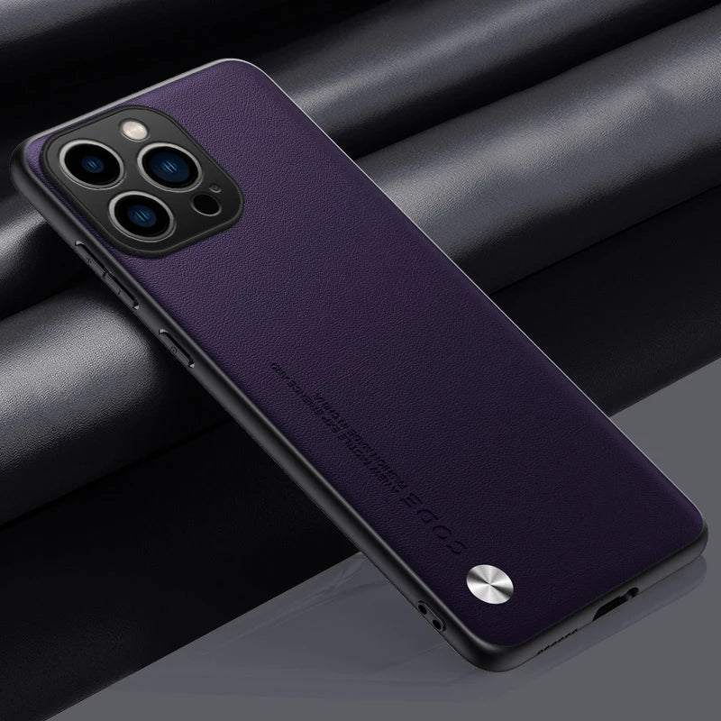Ultrathin PU Leather iPhone Case – Anti-Scratch Shockproof Cover