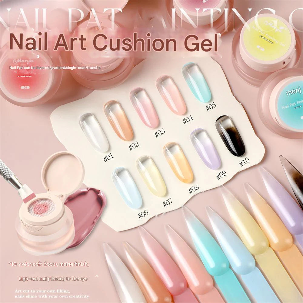 5g Air Cushion Patting Gel – Gradient Ombre UV/LED Nail Art Nail Art Gel PRIMED