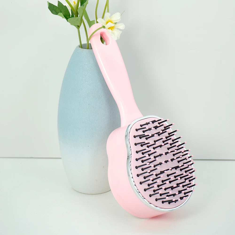 Self-Cleaning Cushion Hairbrush – Anti-Static Detangling Detangling Hairbrush PRIMED SZ76-pink-02