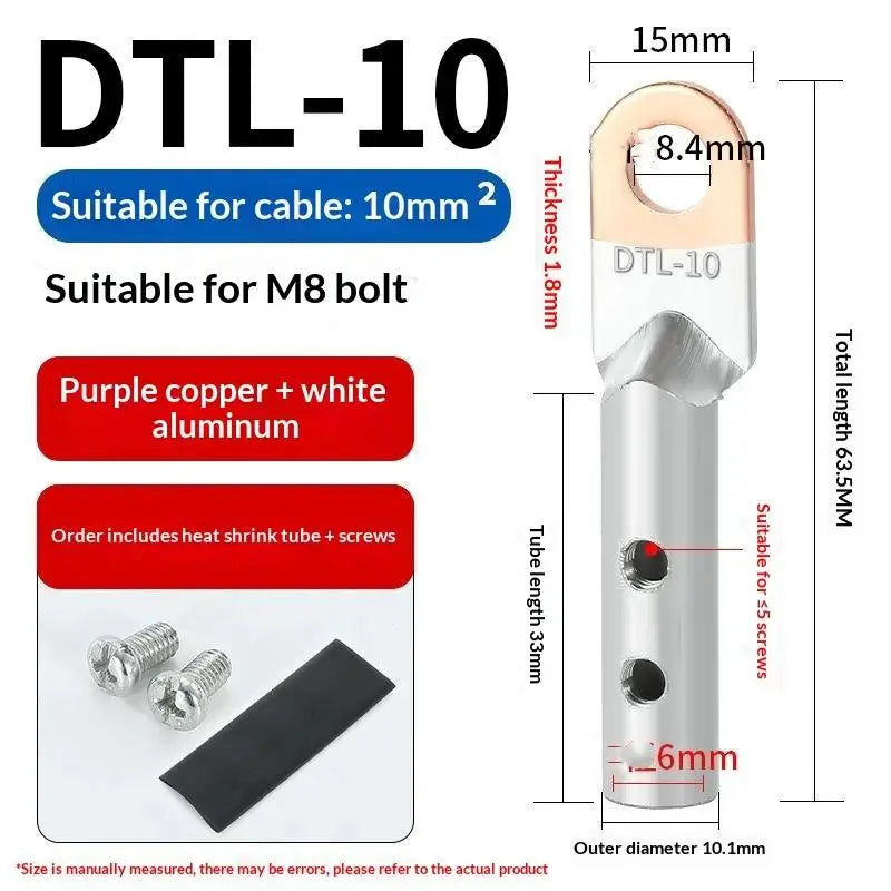 Screw-Type Copper & Aluminum Cable Lug Crimp Terminal