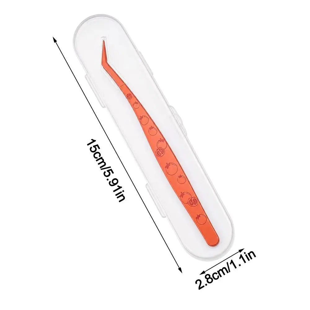 Stainless Steel False Eyelash Tweezers – Cartoon Fruit Design