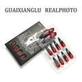 Halloween Spider Web Press-On Nails Dark Red Long Tips 24 Pcs Press-On Nails PRIMED Black1