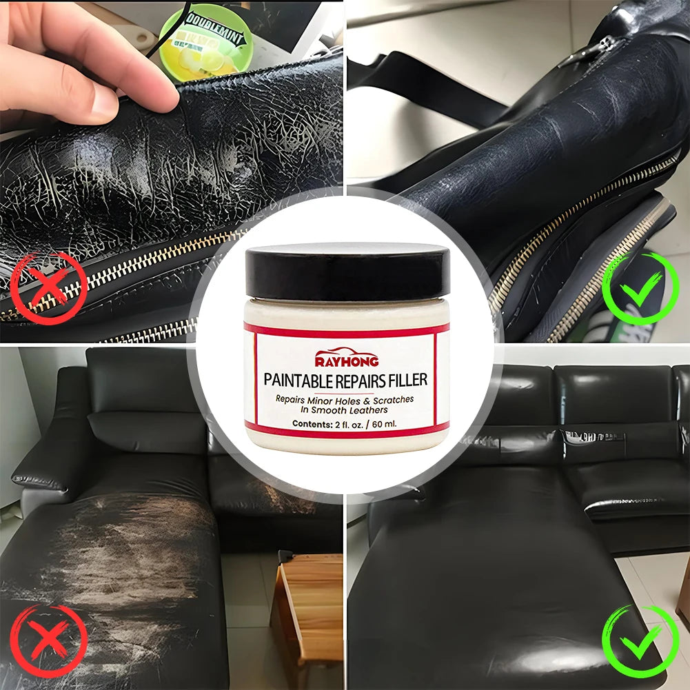 60ml Leather Filler Repair Compound & Restoration Cream Leather Repair Cream PRIMED