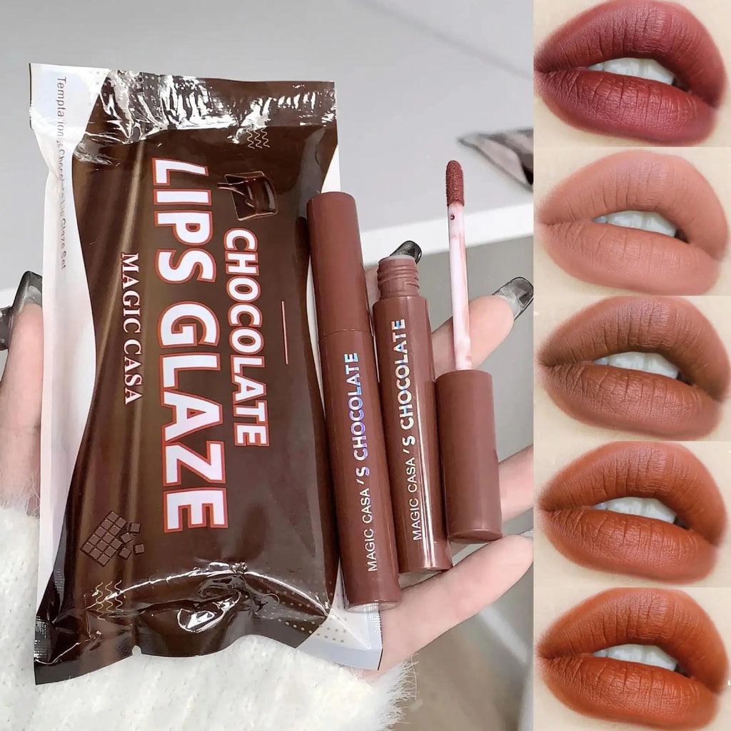 MAGIC CASA 5-Pc Waterproof Velvet Matte Liquid Lipstick Set Liquid Lipstick Set PRIMED