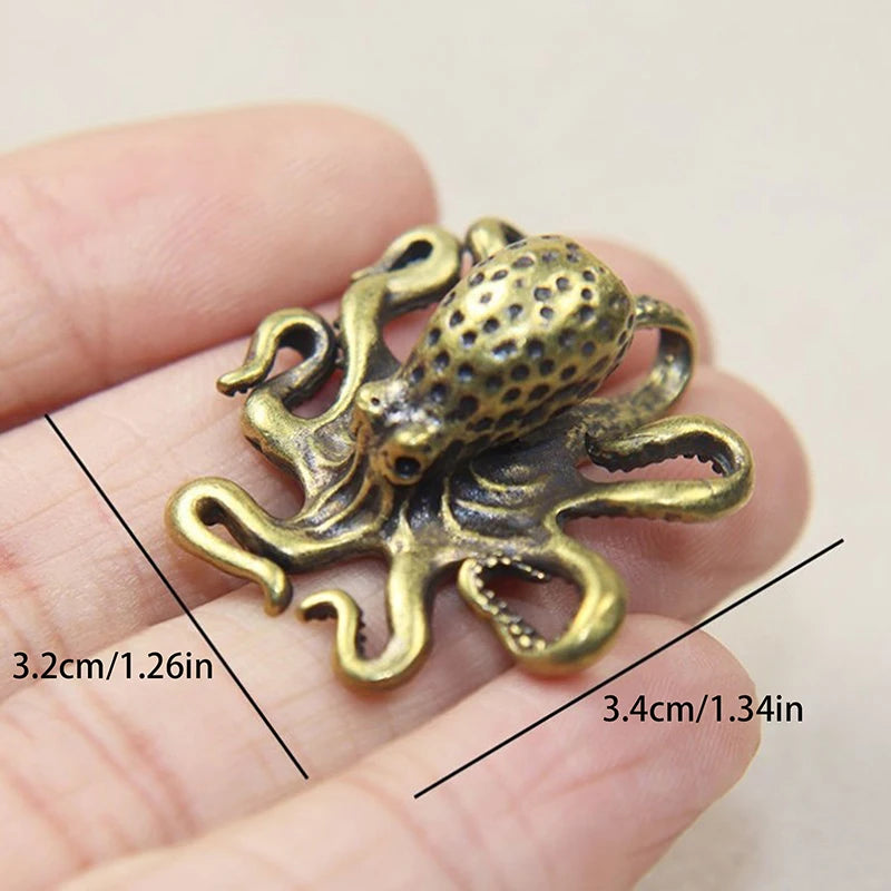 Solid Brass Crayfish Figurine | Vintage Lobster Desk Ornament