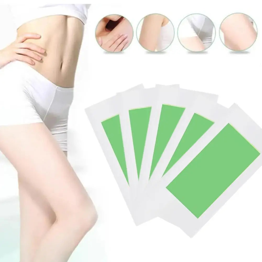 10-Pack Cold Wax Hair Removal Strips – Face & Body