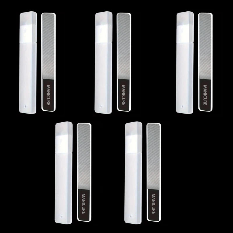 Nano Glass Nail File – Crystal Transparent Polish & Shine Tool Crystal Nail File PRIMED Thin letters 5 pcs