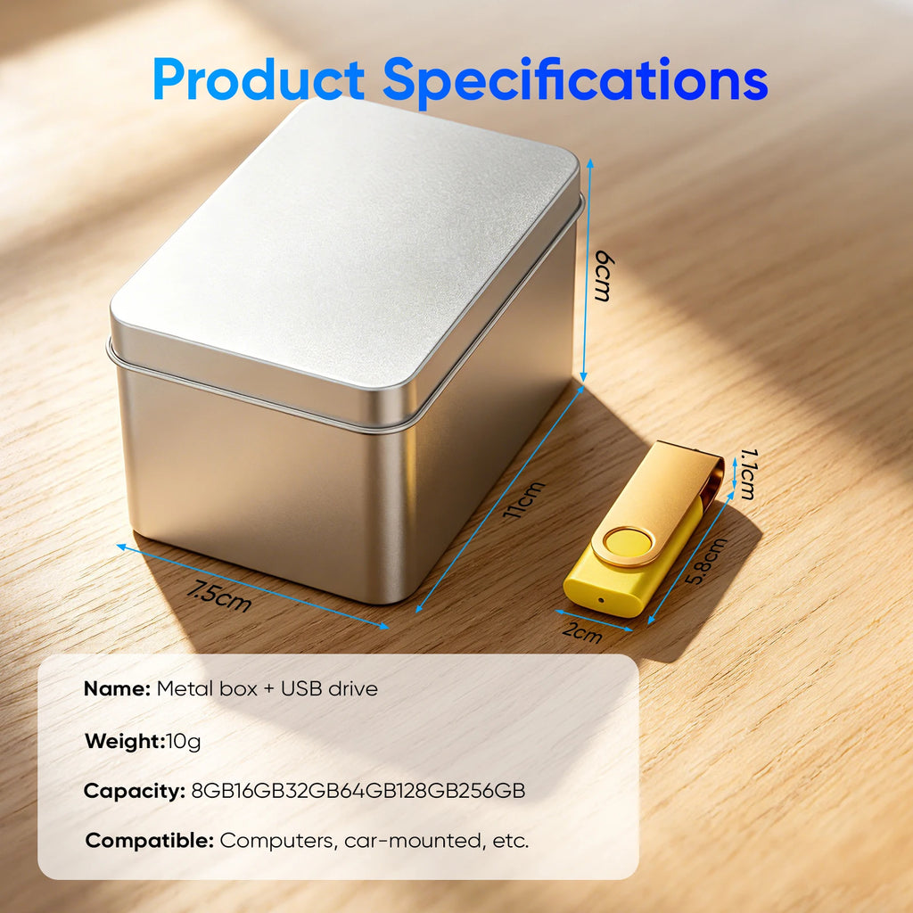 10-Pack Rotatable USB Flash Drives 32GB | Custom Logo Gift USB Flash Drive PRIMED