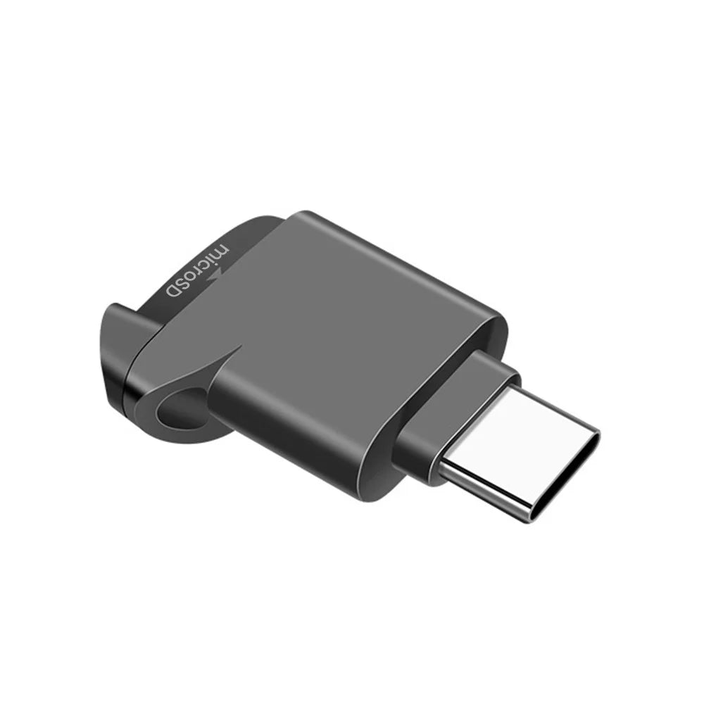 USB-C Mini TF Card Reader – Portable MicroSD for iPhone USB-C Card Reader PRIMED Black