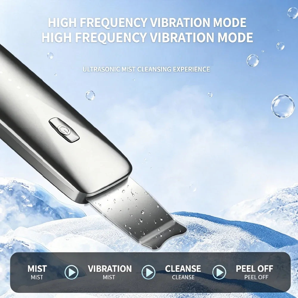 Ultrasonic Skin Scrubber 4-Mode Facial Pore Cleanser Shovel