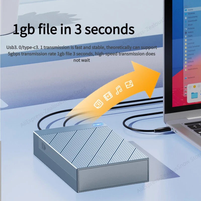 SATA to USB 3.0 External HDD Enclosure 2.5" & 3.5" Up to 22TB HDD Enclosure PRIMED
