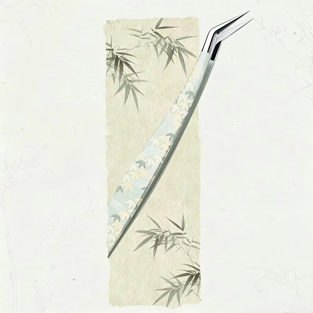Curved Stainless Steel Eyelash Tweezer – Anti-Static Precision Eyelash Tweezer PRIMED