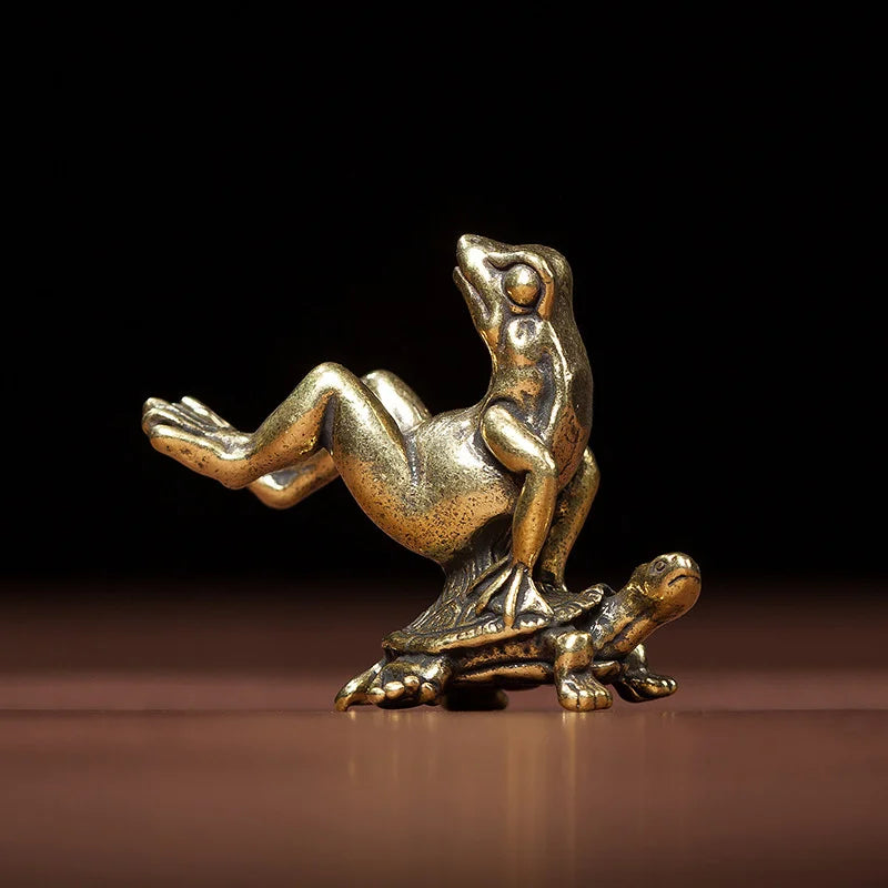 Solid Brass Crayfish Figurine | Vintage Lobster Desk Ornament