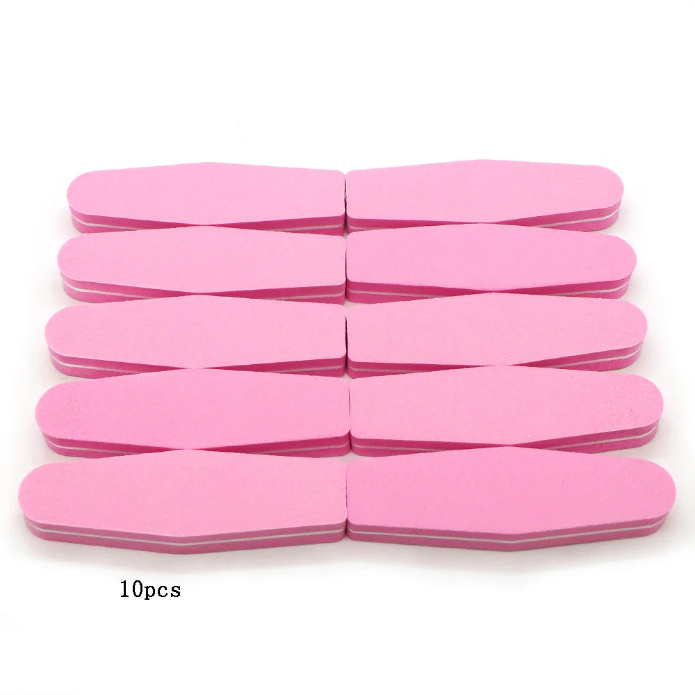 Mini Pink Sponge Nail File Buffer Block Double-Sided 5/10 Pcs Nail File Buffer PRIMED Pink-10pcs