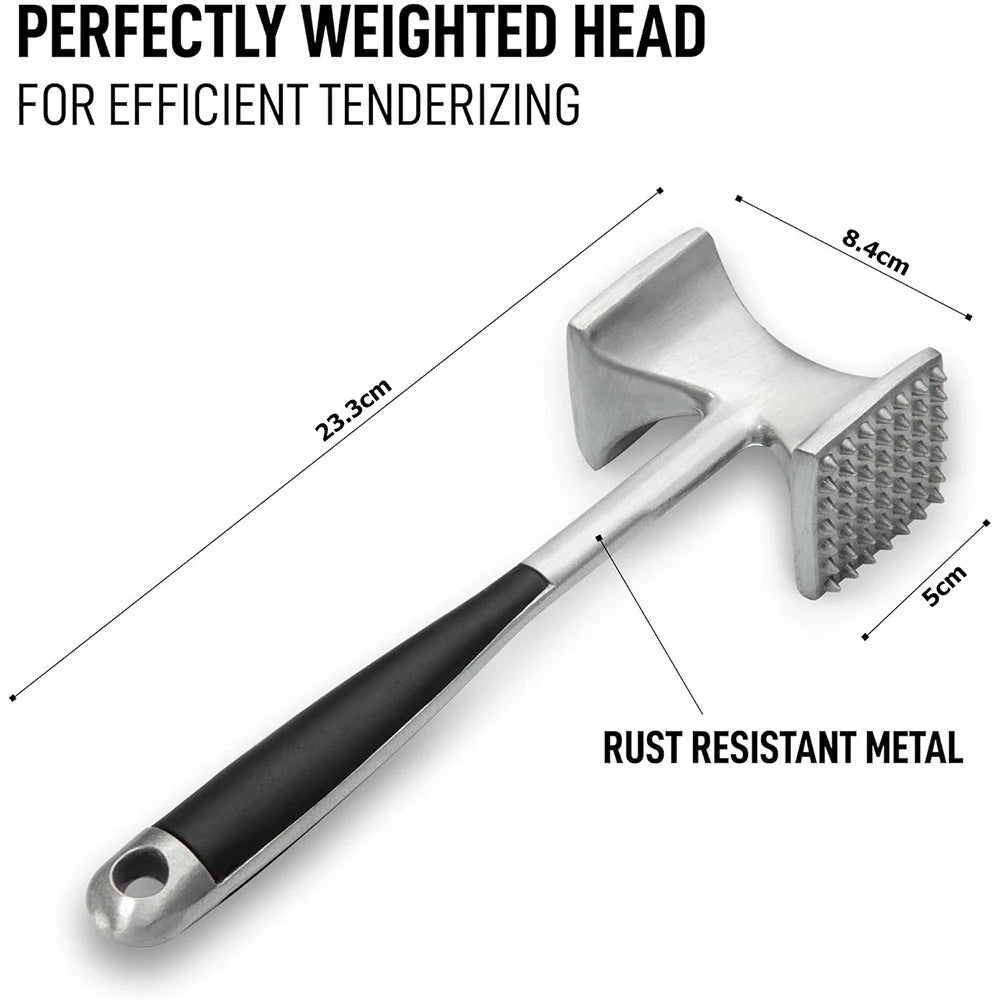 LMETJMA Zinc Alloy Meat Tenderizer Hammer | Kitchen Mallet Meat Tenderizer Mallet PRIMED