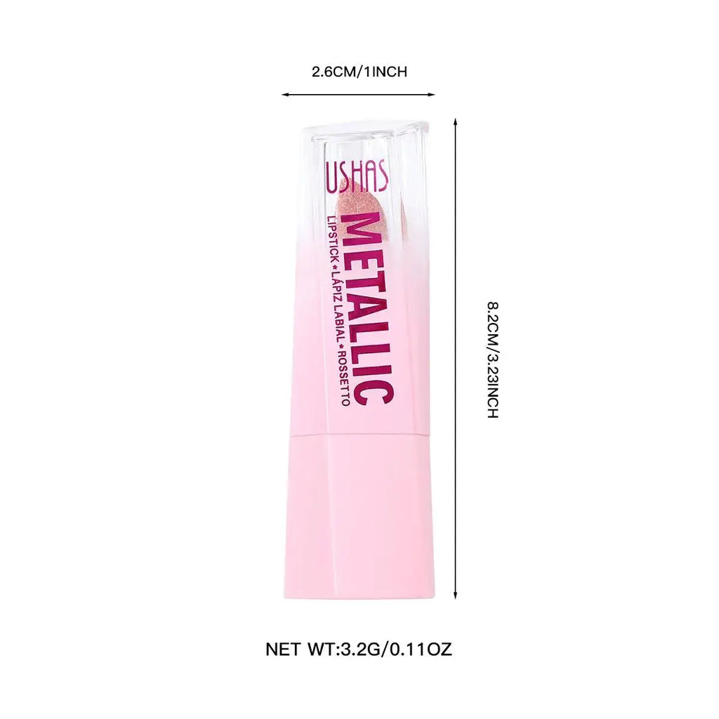 USHAS Pearlescent Matte Lipstick | Waterproof, Non-Stick Cup