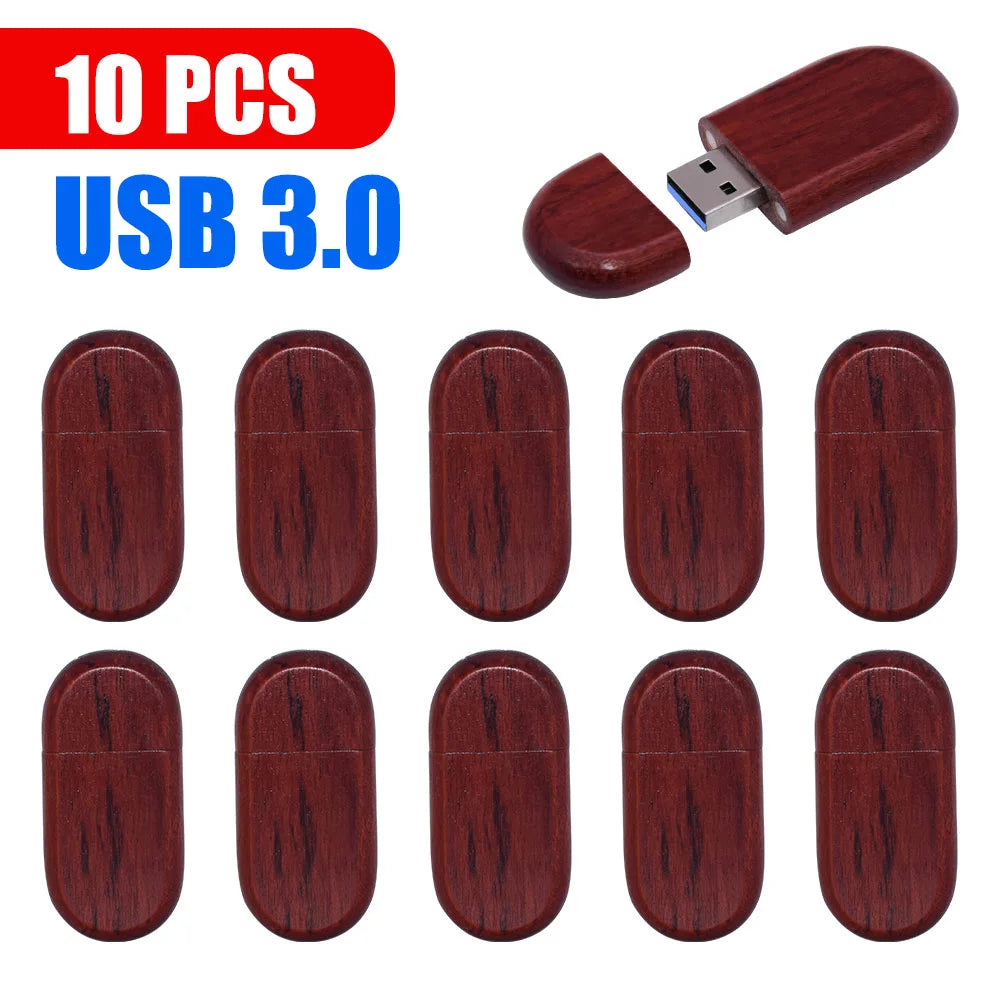 10-Pack Custom Bamboo Wood USB 3.0 Flash Drives – Free Logo USB Flash Drive PRIMED 4GB rose wood