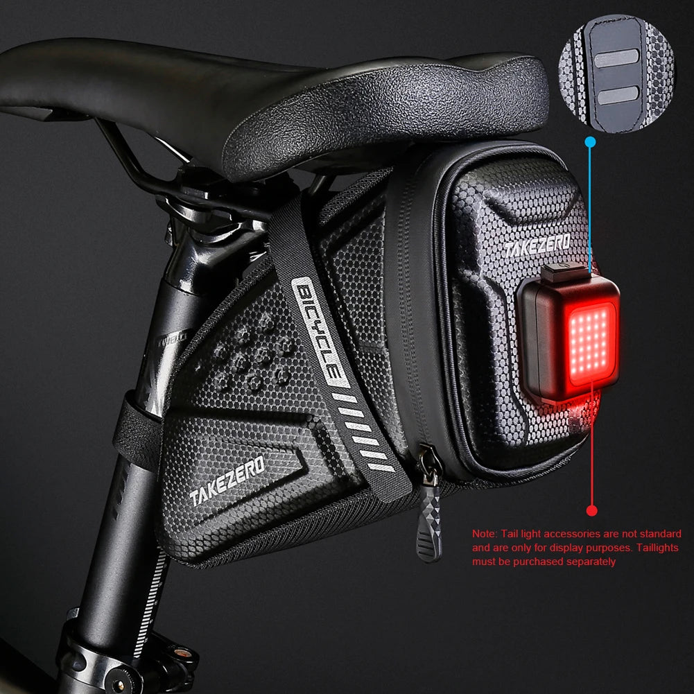 1L Reflective Bike Saddle Bag | EVA Hardshell Seat Pack Bicycle Saddle Bag PRIMED