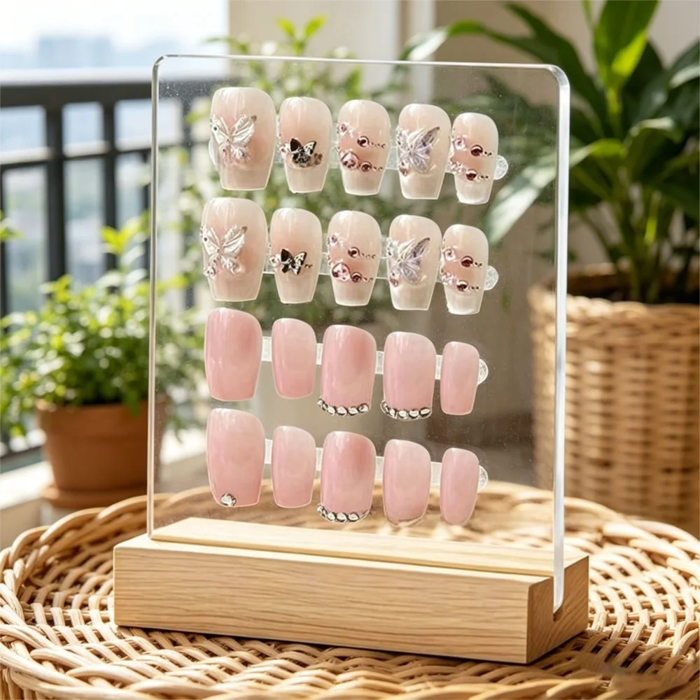 Acrylic Nail Display Board – Salon Art Storage Show Shelf