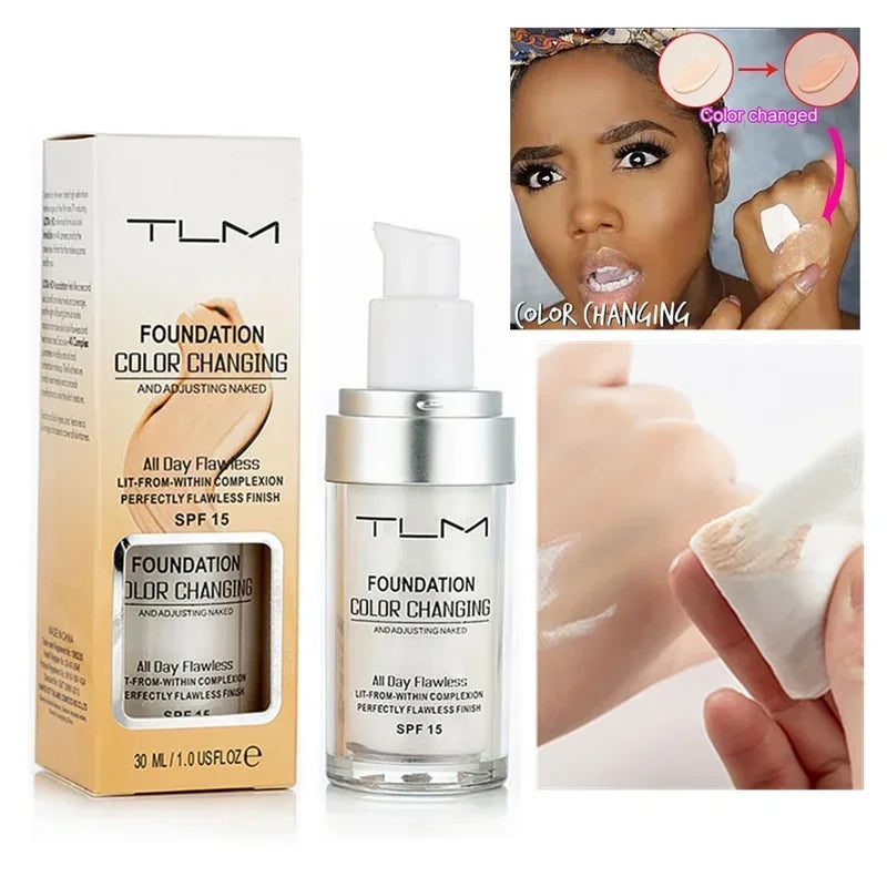 TLM Color Changing Liquid Foundation 30ml – Full Cover Matte