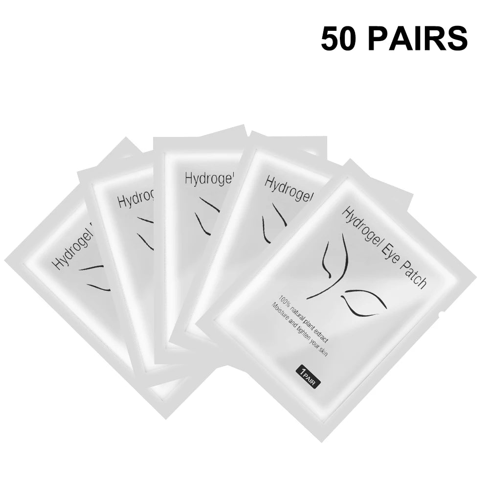 50 Pairs Hydrogel Under Eye Patches for Lash Extensions Lash Extension Pads PRIMED 50Pairs Fox