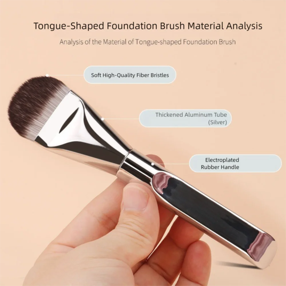 Ultra-Thin Flat Foundation & Concealer Brush – Soft Synthetic