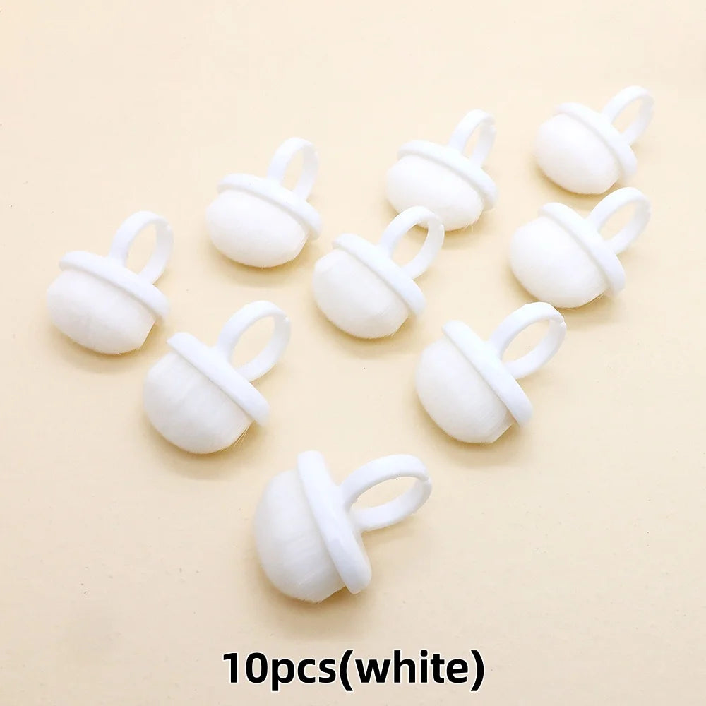10-Pack Ring Shape Nail Dust Brushes – Salon Manicure Kit Nail Dust Brush PRIMED 10pcs White