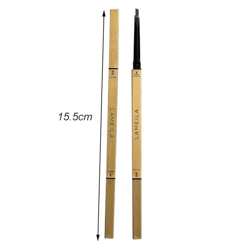 Waterproof Double-Ended Eyebrow Pencil with Brush – 5 Colors Eyebrow Pencil PRIMED