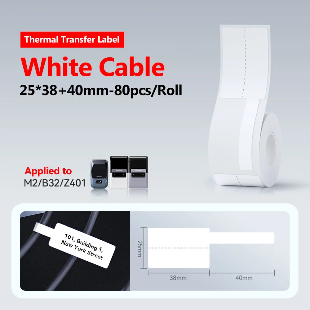 NIIMBOT M2 Bluetooth Thermal Label Printer 300DPI | Portable Thermal Label Printer PRIMED Only 1WH Cable