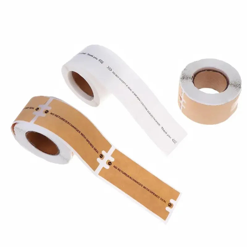 100/150Pcs Tamper-Evident Kraft Paper Security Seal Labels