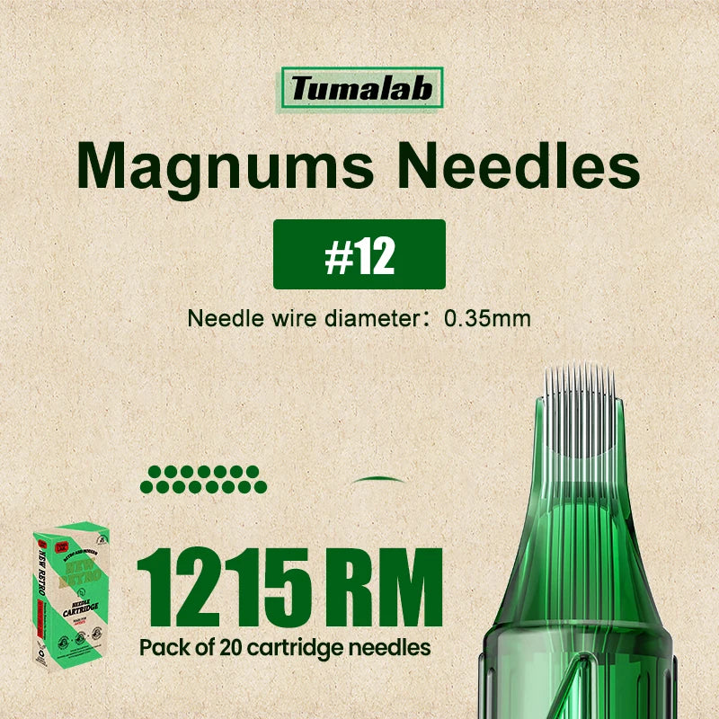 TUMAlab Tattoo Cartridge Needles 20PCS – Stainless Steel