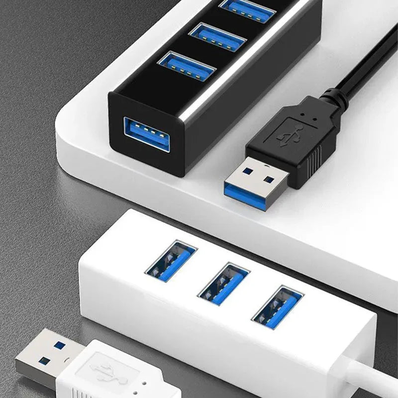 4-Port USB 3.0 Hub Splitter – High-Speed PC & Laptop Expander USB Hub PRIMED