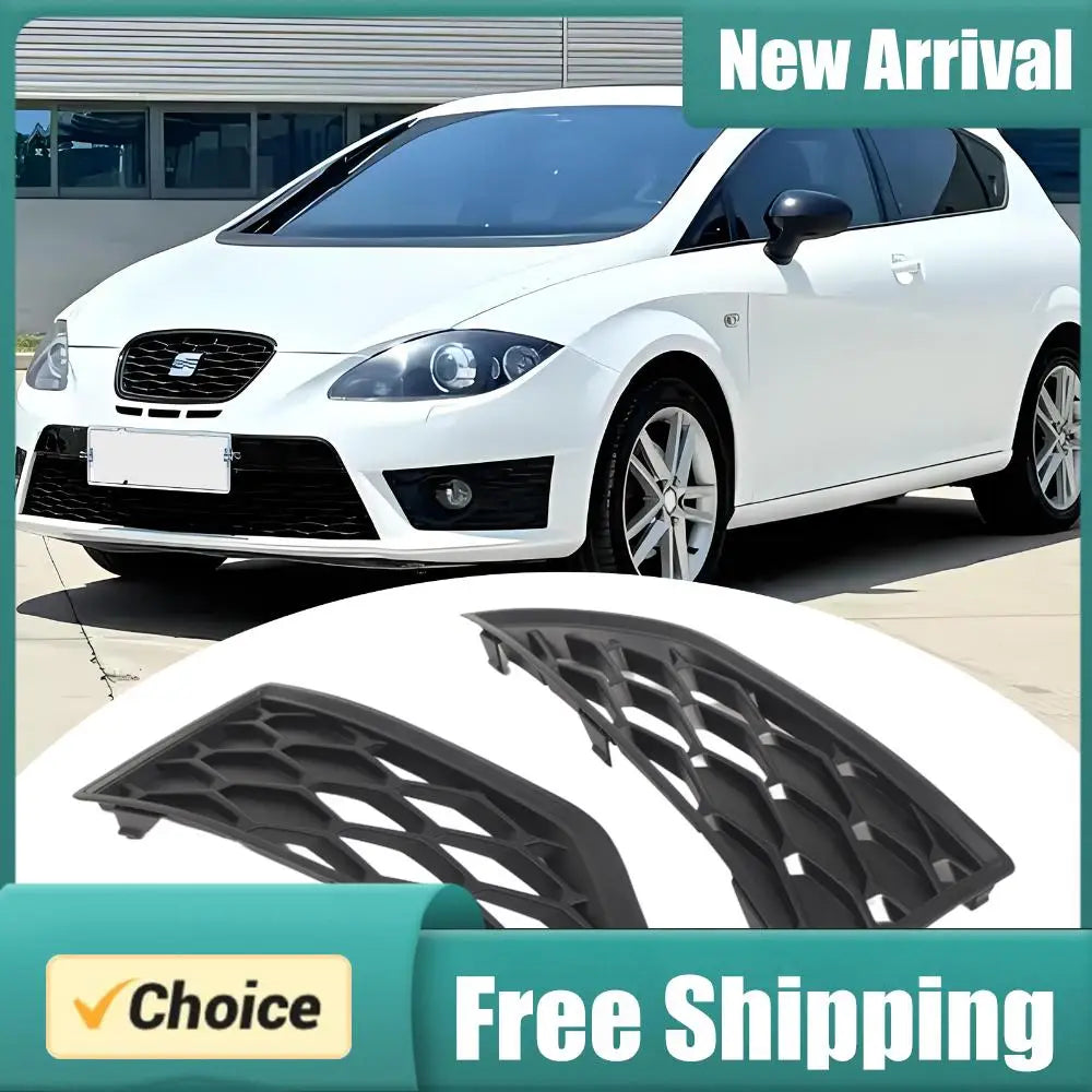 SEAT Leon Cupra Fog Light Grille Bezel Pair 2012–2017 | ABS Bumper Grille Cover PRIMED