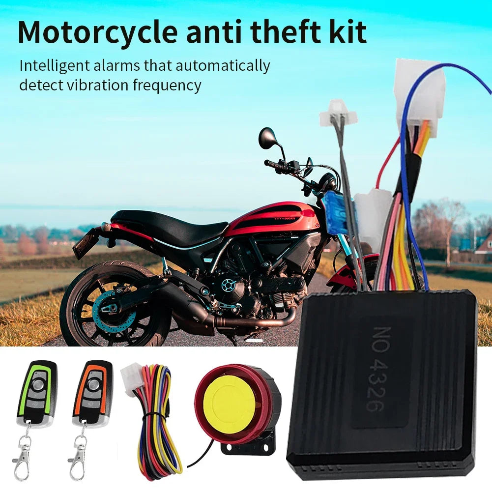 12V Motorcycle Anti-Theft Alarm System with Remote Control Motorcycle Security Alarm PRIMED
