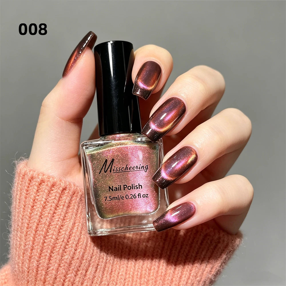 9D Cat Eye Magnetic Nail Polish – No UV Lamp, Quick Dry Magnetic Nail Polish PRIMED 08